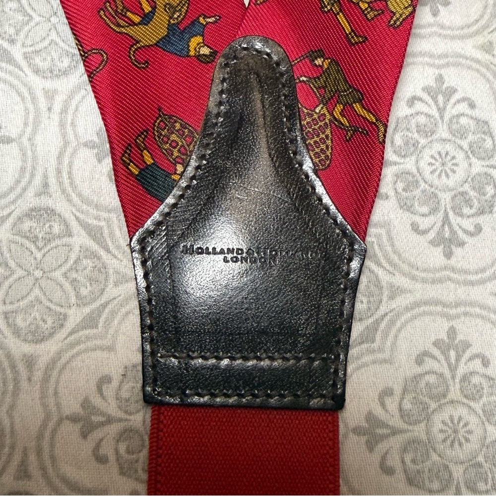 VINTAGE RARE HOLLAND & HOLLAND LONDON SUSPENDERS - Picture 4 of 12